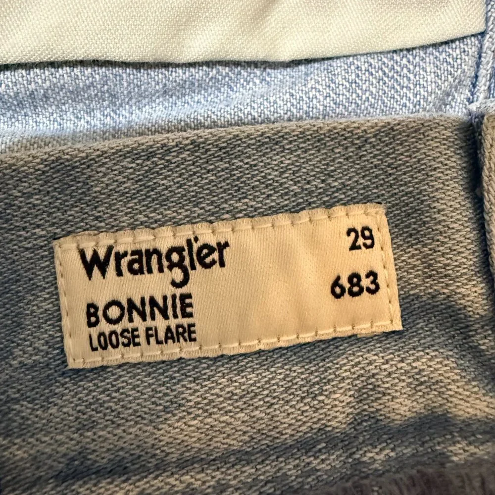 Wrangler Bonnie 683 Loose Flare High Rise Denim Jeans Women's 29x32 Blue NWOT - Picture 13 of 15